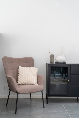 Fauteuil Glasgow - Beige - En polyester