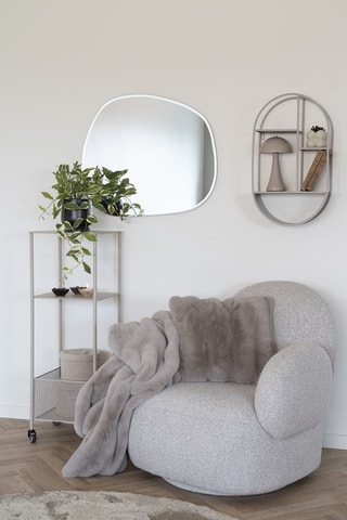 Fauteuil Messina - Gris clair - En polyester