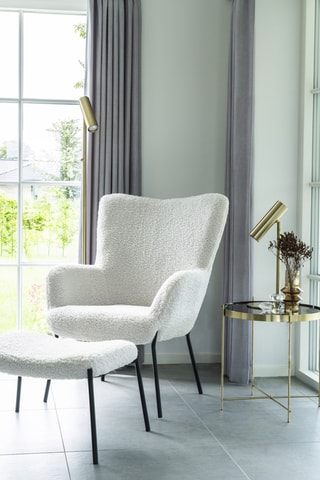 Repose-pieds Glasgow - Blanc - Polyester