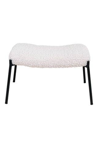 Repose-pieds Glasgow - Blanc - Polyester