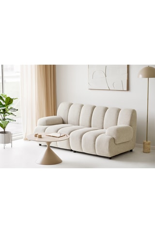 Canapé modulable Taza - Beige - 2,5 places - En polyester