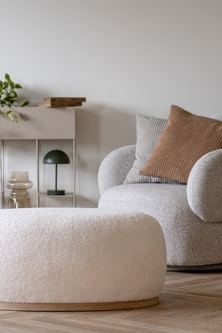 Pouf Manhattan - Blanc - En polyester