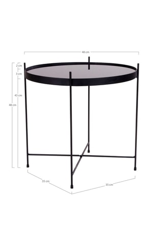 Table basse en verre Venezia - 48 x 48 x 48 cm