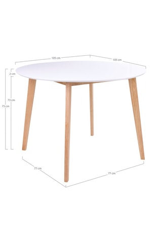 Table à manger Vojens - 105 x 75 x 105 cm