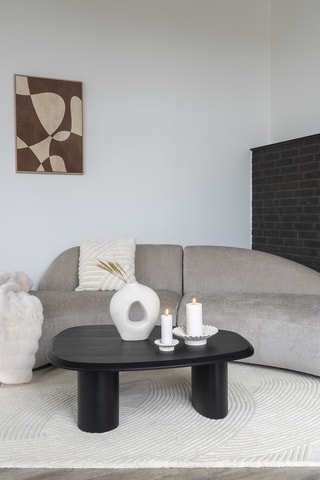 Table basse avec revêtement en frêne Tirano - 96 x 32 x 78 cm