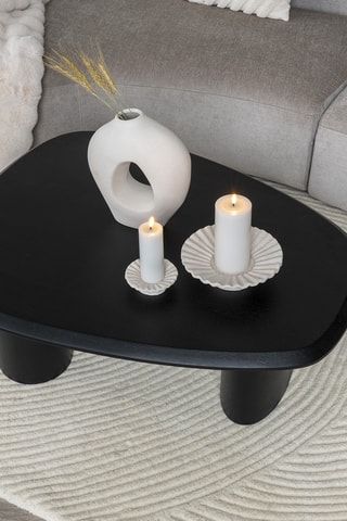 Table basse avec revêtement en frêne Tirano - 96 x 32 x 78 cm