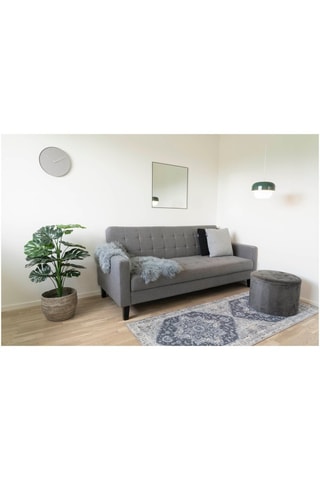 Canapé convertible Milton - Gris foncé -  En polyester