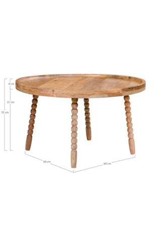 Table basse en manguier Jammu - 60 x 35 x 60 cm
