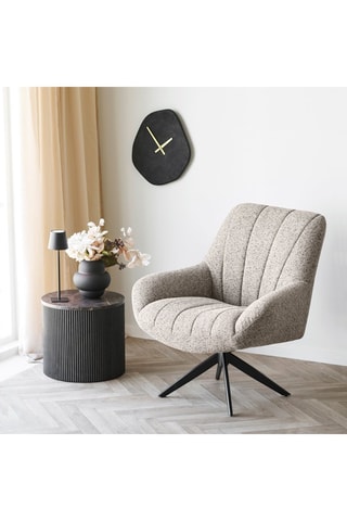 Fauteuil Grandola - Gris clair - En tissu