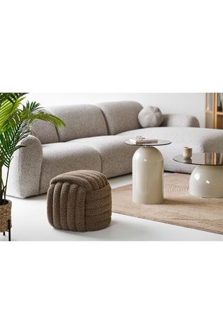 Pouf Napier - Marron - En polyester