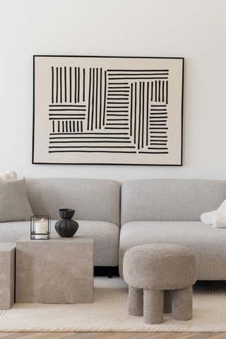 Canapé d’angle droit Salvador - Gris clair – 3 places - En polyester