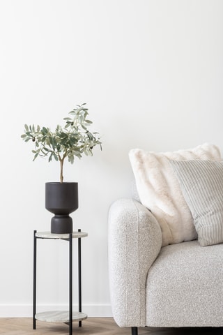 Canapé d’angle droit Salvador - Gris clair – 3 places - En polyester