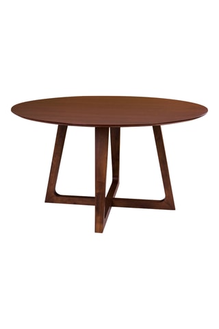 Table à manger avec revêtement en noyer Hellerup - 137 x 76 x 137 cm