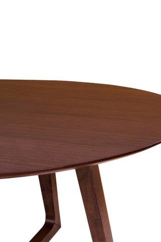 Table à manger avec revêtement en noyer Hellerup - 137 x 76 x 137 cm