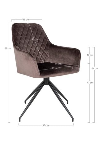 Chaise pivotante Harbo - 62 x 89 x 56 cm