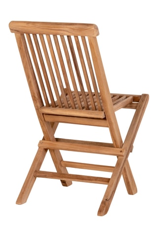 2 chaises de jardin en teck Toledo - 42 x 31 x 58 cm