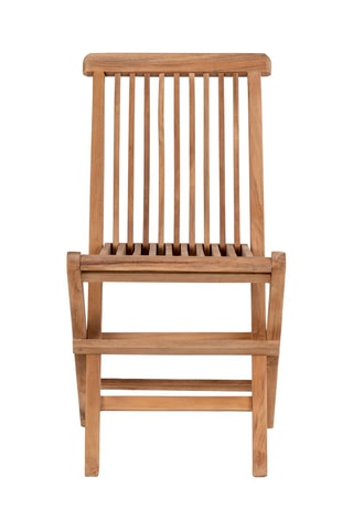 2 chaises de jardin en teck Toledo - 42 x 31 x 58 cm
