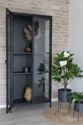 Vaisselier 2 portes Brisbane - 80 x 175 x 35 cm