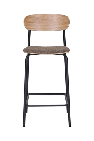 2 tabourets de bar en frêne Estepona - 49 x 95 x 42,5 cm