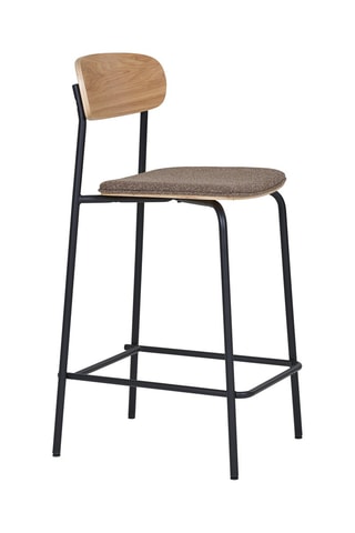 2 tabourets de bar en frêne Estepona - 49 x 95 x 42,5 cm