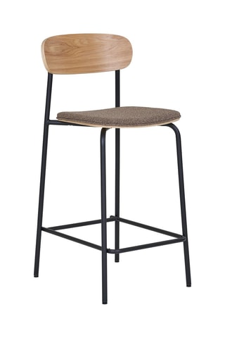 2 tabourets de bar en frêne Estepona - 49 x 95 x 42,5 cm