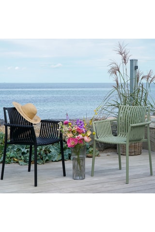 4 chaises de jardin Tulsa - 59,5 x 82,5 x 56,5 cm