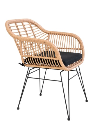 2 fauteuils de jardin Trieste - Beige et noir