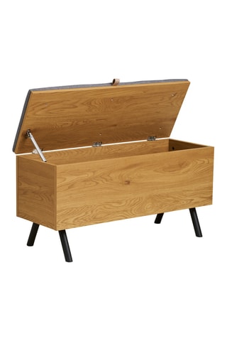 Banc Barco - coffre - Imitation chêne - En polyester