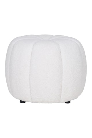Pouf Paisley - Blanc - En polyester