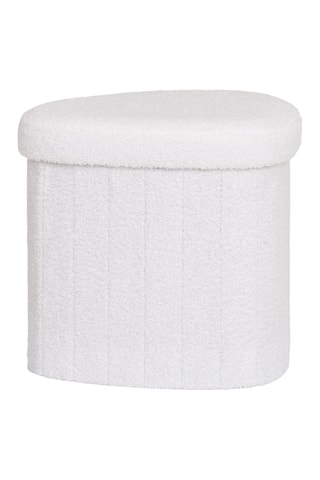 Pouf Medford - Blanc - En polyester