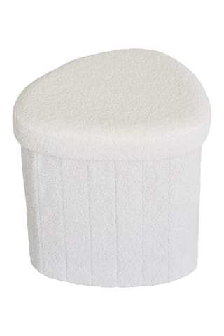 Pouf Medford - Blanc - En polyester