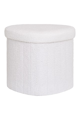 Pouf Medford - Blanc - En polyester