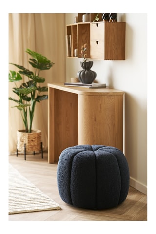 Pouf Paisley - Bleu marine - En polyester