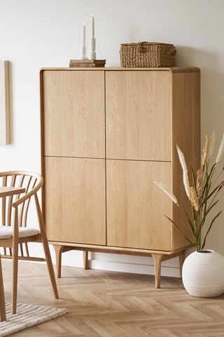 Buffet 4 portes en pin Darwin - 100 x 140 x 40 cm