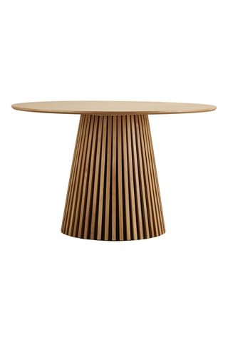 Table à manger avec revêtement en chêne Osaka - 120 x 75 x 120 cm