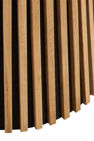 Table à manger avec revêtement en chêne Osaka - 120 x 75 x 120 cm