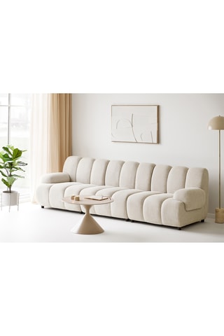 Canapé modulable Taza - Beige - 3,5 places - En polyester