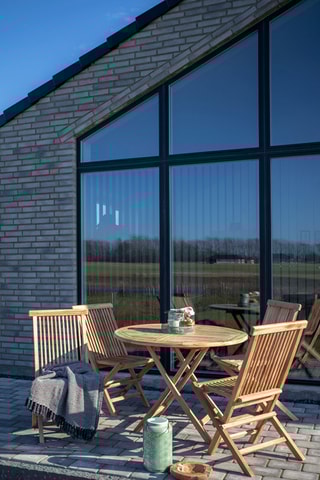 Table à manger en teck Oviedo - 100 x 75 x 100 cm