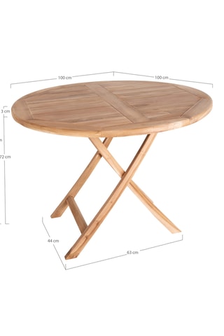 Table à manger en teck Oviedo - 100 x 75 x 100 cm
