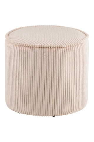 Pouf Taupo - Beige - Toucher velours
