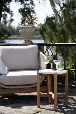 Table d'appoint en acacia Terracina - 37 x 37 x 48 cm