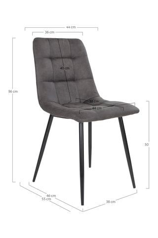 2 chaises Middelfart - 44 x 86 x 55 cm