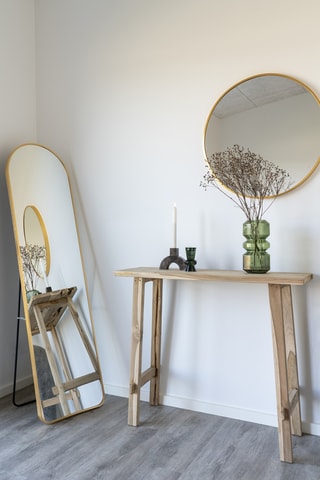 Miroir sur pied Madrid - 40 x 150 cm - Doré