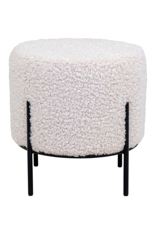 Pouf Alford - Blanc - En polyester