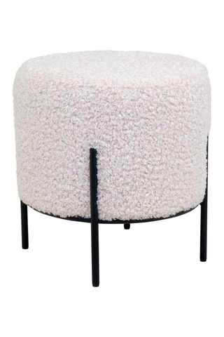 Pouf Alford - Blanc - En polyester