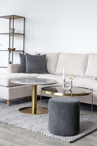 Table basse en verre Venezia - 70 x 40 x 70 cm