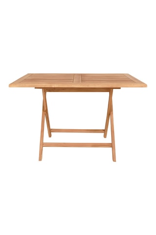 Table à manger de jardin en teck Oviedo - 120 x 80 x 75 cm