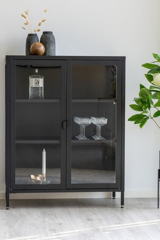 Vitrine 2 portes Brisbane - 80 x 101,5 x 40 cm