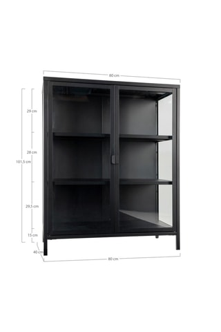 Vitrine 2 portes Brisbane - 80 x 101,5 x 40 cm