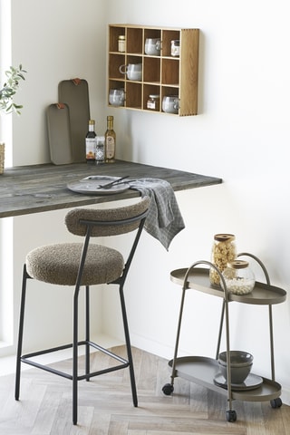 Etagère murale avec revêtement chêne Soria - 39 x 51 x 11 cm